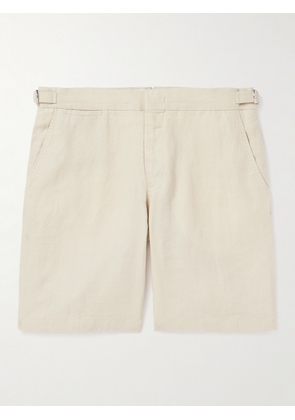 Orlebar Brown - Norwich Straight-Leg Linen Shorts - Men - Neutrals - UK/US 28