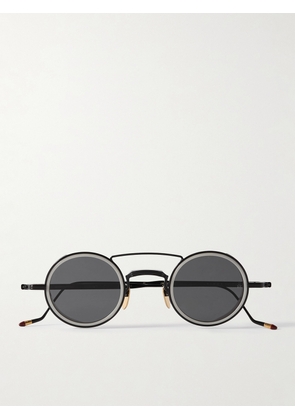 Jacques Marie Mage - Ringo Round-Frame Metal and Acetate Sunglasses - Men - Black