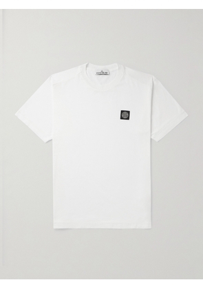 Stone Island - Logo-Appliquéd Cotton-Jersey T-Shirt - Men - White - S