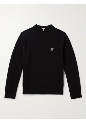 LOEWE - Anagram Logo-Embroidered Wool Sweater - Men - Black - XS