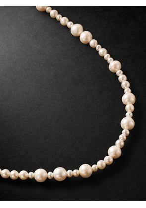 MAOR - Perlina Sterling Silver and Pearl Necklace - Men - Pink