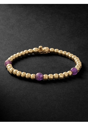 PATTARAPHAN - Tri Anya Baby Cycle 14-Karat Gold Amethyst Bracelet - Men - Gold