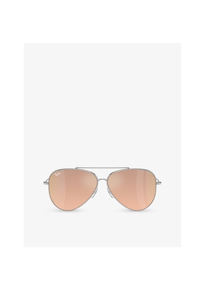 Womens Ray-Ban Rbr0101S Aviator Reverse Pilot-Frame Metal Sunglasses