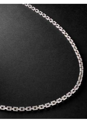 MAD - Hatton Labs Infinity Sterling Silver Cubic Zirconia Chain Necklace - Men - Silver
