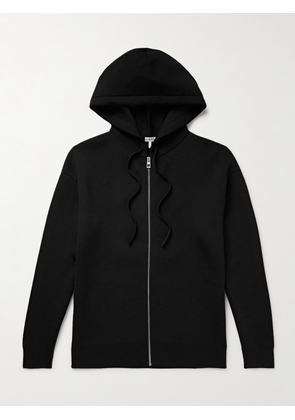LOEWE - Logo-Embossed Wool-Blend Zip-Up Hoodie - Men - Black - S