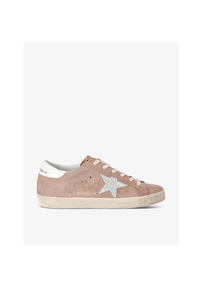 Womens Golden Goose Women's Superstar 25737 Star-Embroidered Suede Low-Top Trainers