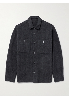 Mr P. - Herringbone Wool and Cashmere-Blend Flannel Overshirt - Men - Gray - XS