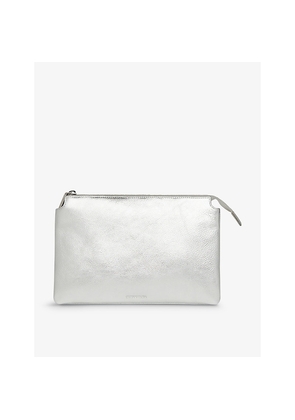 Womens Whistles Elita Metallic Leather Clutch Bag