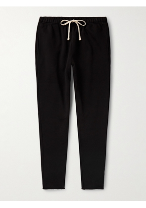 Les Tien - Tapered Garment-Dyed Cotton-Jersey Sweatpants - Men - Black - XS