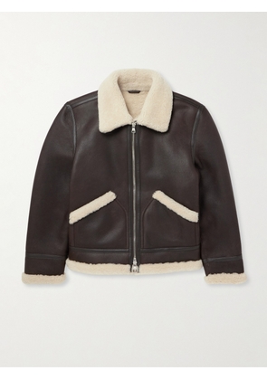 Mr P. - Shearling Aviator Jacket - Men - Brown - XS