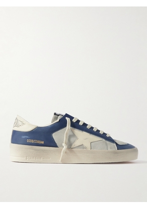 Golden Goose - Stardan Distressed Colour-Block Leather Sneakers - Men - Blue - EU 39