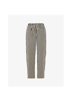 Womens Whistles Stripe-Print Relaxed-Fit Cotton Pyjama Bottoms