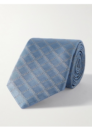 Gucci - 7cm Logo-Jacquard Silk-Twill Tie - Men - Blue