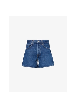 Womens Agolde Parker High-Rise Denim Shorts