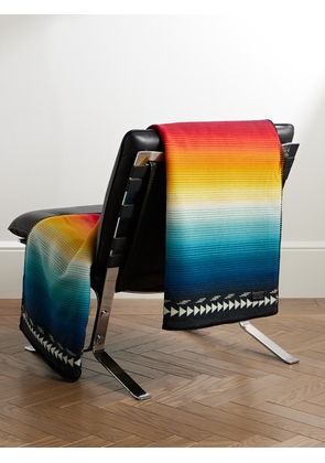 Pendleton - Saltillo Sunset Virgin Wool and Cotton-Blend Jacquard Blanket - Men - Blue