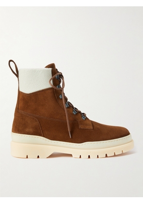Loro Piana - Gravel Shearling-Lined Suede Hiking Boots - Men - Brown - EU 42