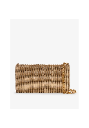 Womens Reiss Bailey Bead-Embellished Woven Shoulder Bag