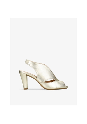 Womens Carvela Comfort Arabella Slingback Metallic-Leather Heels