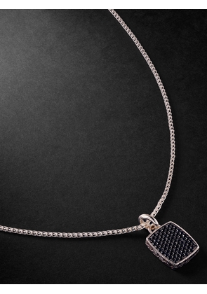 John Hardy - ID Tag Sterling Silver Sapphire Pendant Necklace - Men - Silver