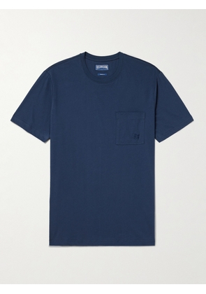 Vilebrequin - Titan Slim-Fit Logo-Embroidered Cotton-Jersey T-Shirt - Men - Blue - S