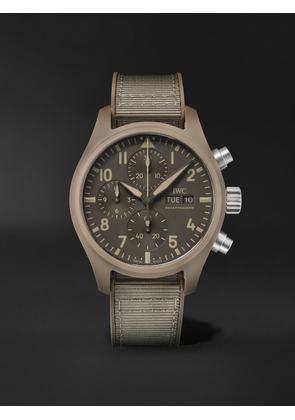 IWC Schaffhausen - Pilot's Watch TOP GUN Mojave Desert Automatic Chronograph 41.9mm Stainless Steel, Rubber and Grosgrain Watch, Ref. No. IWIW389402 - Men - Brown
