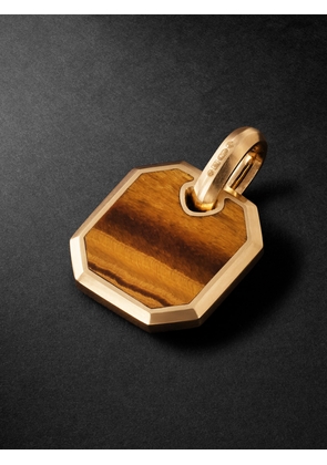 David Yurman - 18-Karat Gold Tiger's Eye Pendant - Men - Brown