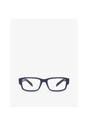 Womens Prada Pr 07Zv Rectangle-Frame Acetate Optical Glasses