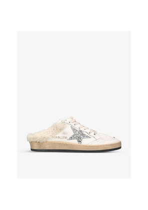 Womens Golden Goose Ballstar Sabots Leather-Blend Trainers
