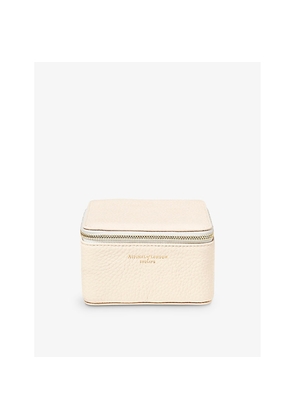 Aspinal Of London Logo-Print Grained-Leather Watch and Ring Box