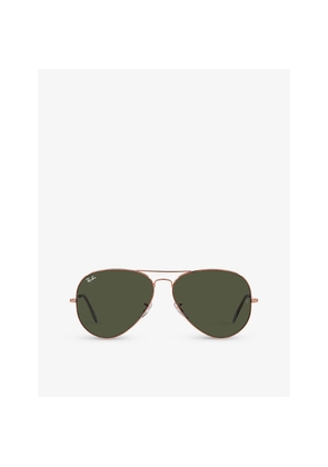 Womens Ray-Ban Rb3025 Aviator-Frame Metal Sunglasses
