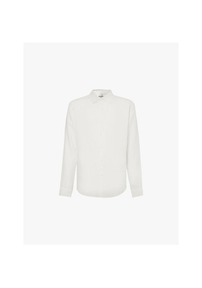 Mens Onia Air Long-Sleeve Linen-Blend Shirt