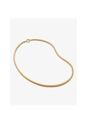 Womens Monica Vinader Juno 18ct Yellow Gold-Plated Vermeil Recycled Sterling-Silver Chain Necklace