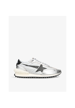 Mens Golden Goose Men's Marathon Runner Leather and Mesh Low-Top Trainers