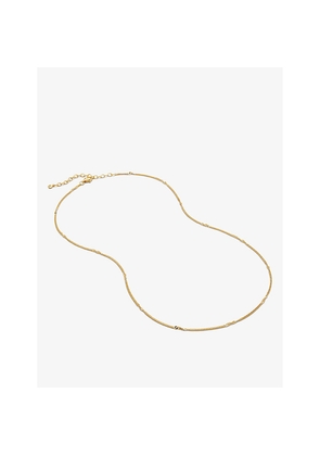 Womens Monica Vinader Curb Twist 18ct Yellow Gold-Plated Vermeil Sterling-Silver Necklace
