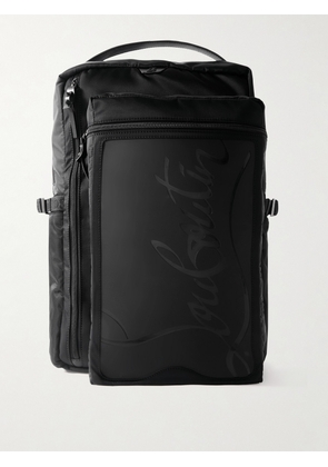 Christian Louboutin - Loubideal Leather-Trimmed Shell and Logo-Debossed Rubber Backpack - Men - Black