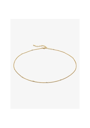 Womens Monica Vinader Curb Twist 18ct Yellow Gold-Plated Vermeil Sterling-Silver Choker Necklace
