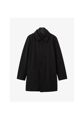 Mens Reiss Logan Funnel-Neck Regular-Fit Stretch-Nylon Coat