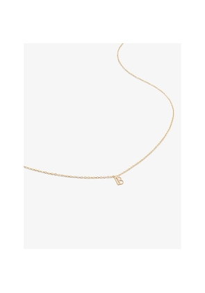 Monica Vinader Small Letter B 14ct Yellow-Gold Pendant Necklace