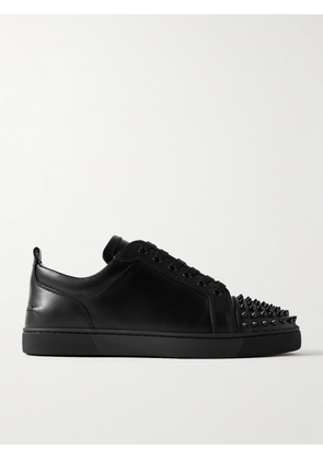 Christian Louboutin - Louis Junior Spikes Cap-Toe Leather Sneakers - Men - Black - EU 40