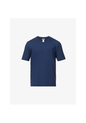 Mens Hanro V-Neck Regular-Fit Stretch-Jersey T-Shirt