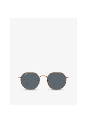 Ray-Ban Rb3565 Jack Hexagonal-Frame Metal Sunglasses