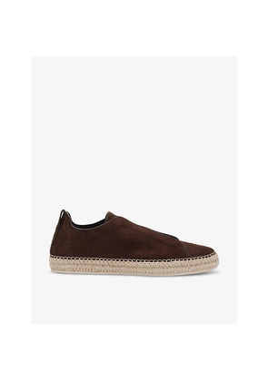 Mens Zegna Triple Stitch Suede Espadrilles