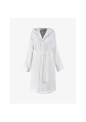 Womens Boss Logo-Embroidered Cotton-Terry Kimono Dressing Gown