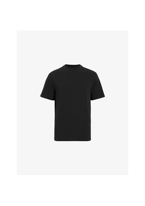 Mens Allsaints Nero Relaxed-Fit Short-Sleeve Cotton T-Shirt
