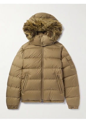 Moncler - Mayaf Faux Fur-Trimmed Quilted Shell Down Jacket - Men - Neutrals - 1