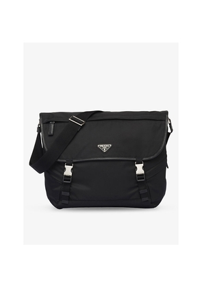 Mens Prada Re-Nylon Buckled Nylon and Leather Cross-Body Bag
