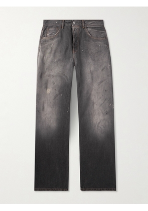 Acne Studios - Straight-Leg Distressed Paint-Splattered Jeans - Men - Gray - UK/US 28
