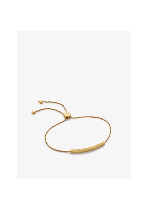 Womens Monica Vinader Linear 18ct Yellow Gold-Plated Vermeil Recycled Sterling-Silver Bracelet