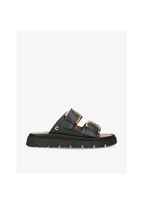 Womens Carvela Comfort Pavilion Buckle-Strap Leather Sandals