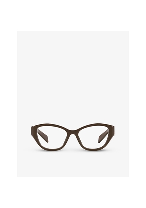 Prada Pr 21Zv Irregular-Frame Acetate Glasses